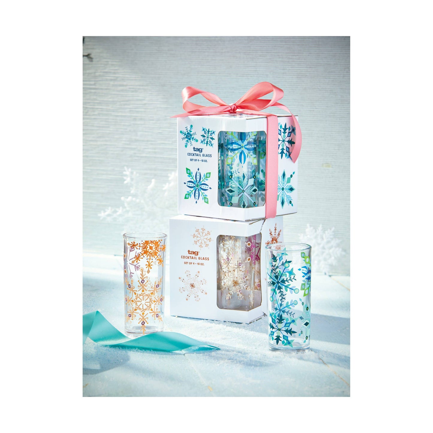 Alpine Glow Drinks Glass Set of 4 - Blue