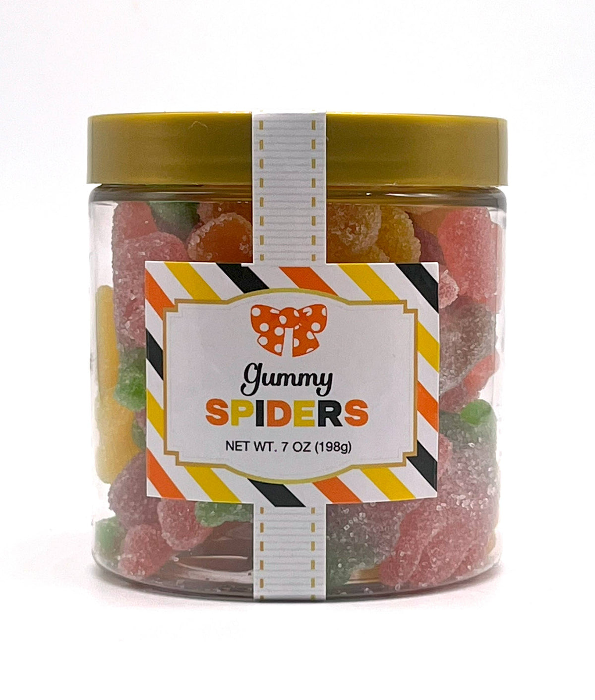 Halloween Candy Sugar Stacks - Halloween Gummy Spiders
