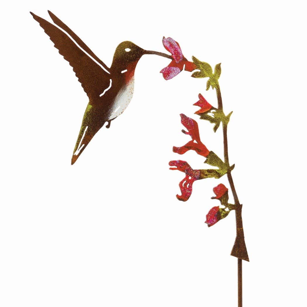 Hummingbird on Salvia Pick -Painted