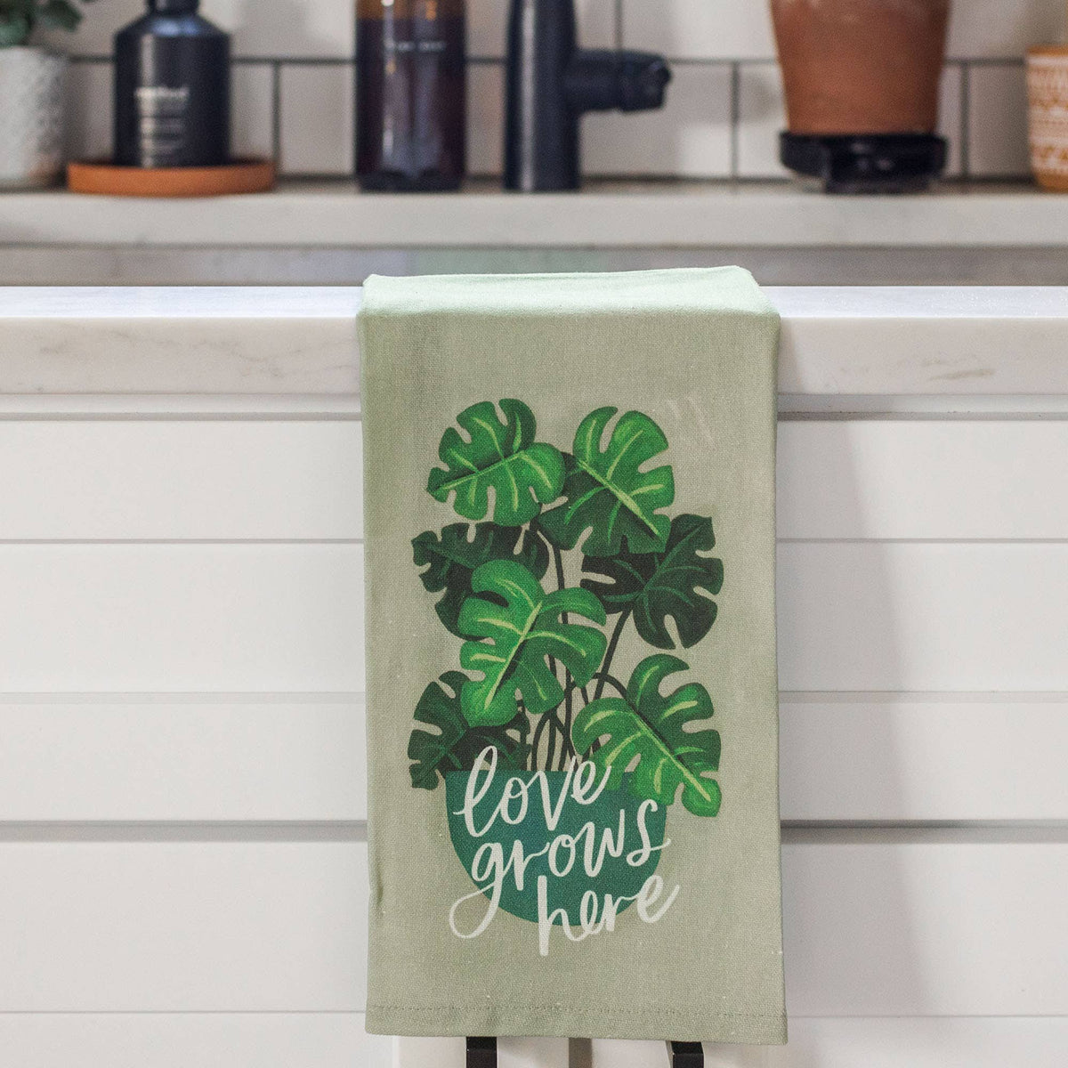 Potted Plant Kitchen Towel