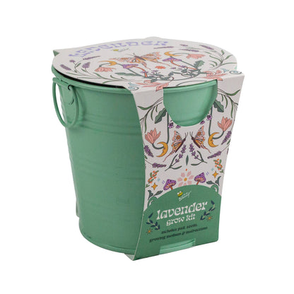 Painted Flower Grow Pail – Lavender Indoor Garden Gift