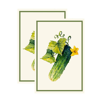 Pickling Cucumber Floursack Kitchen Towel S/2