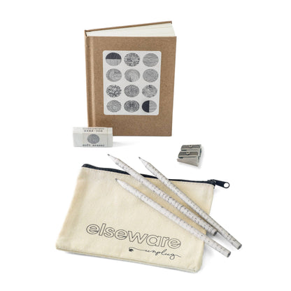 Sketchbook Art Kit - Doodle Set with Paper, Pencils and Bag