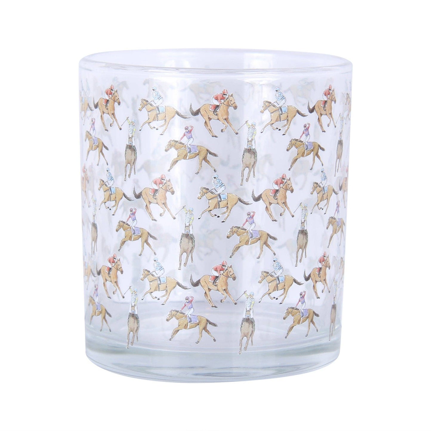 Watercolor Horses Pattern Rocks Glass