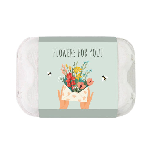 Flowers For You Egg Carton – Spring Wildflower Gift