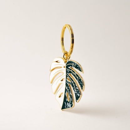 Monstera Albo Keychain & Bag Charm, Plant Lover Gift