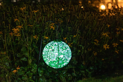 Stella Sunflower 12" Globe Solar Lantern - Jelly Mint