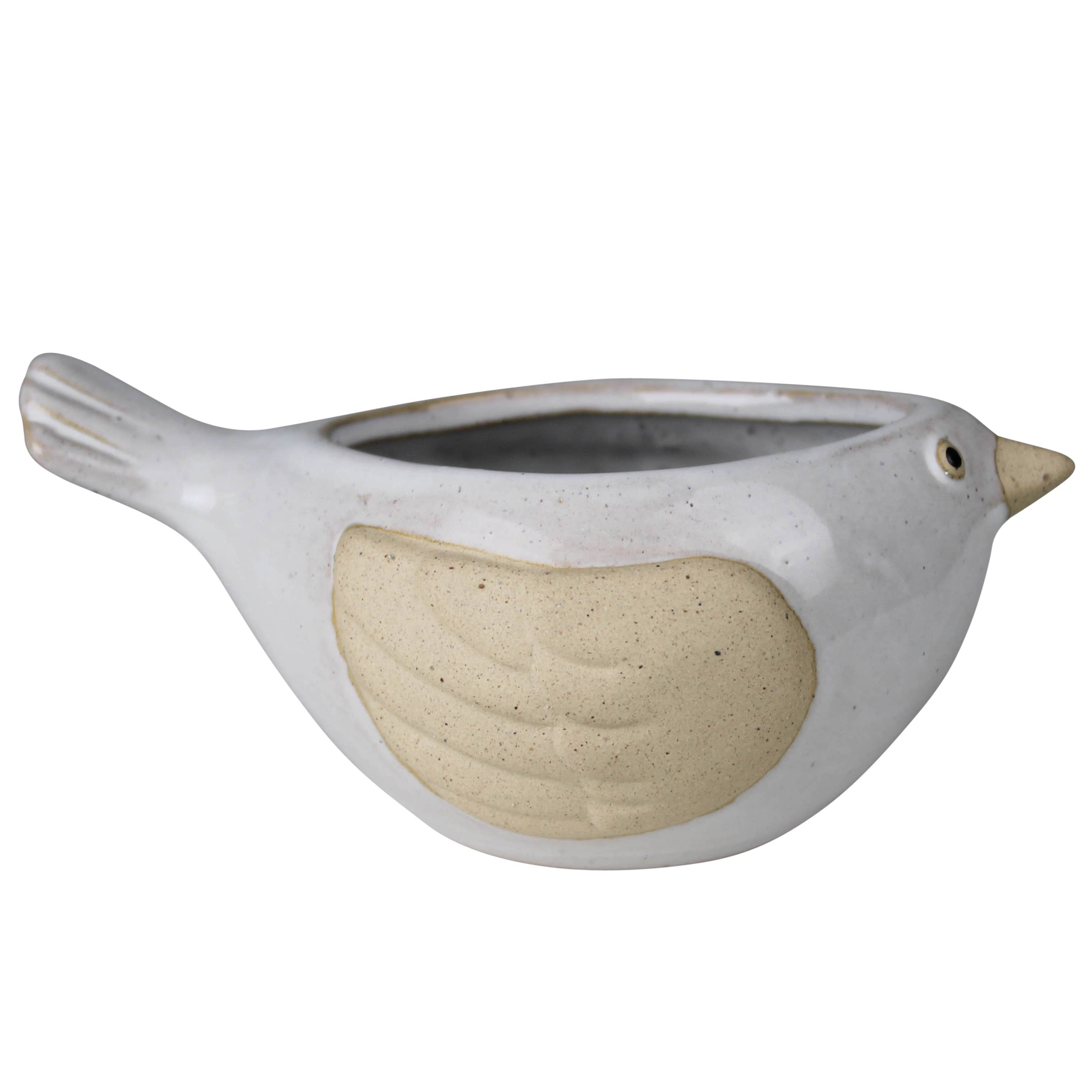 Bird Cachepot, Ceramic – Mandy Spring Farm Nursery, Inc.