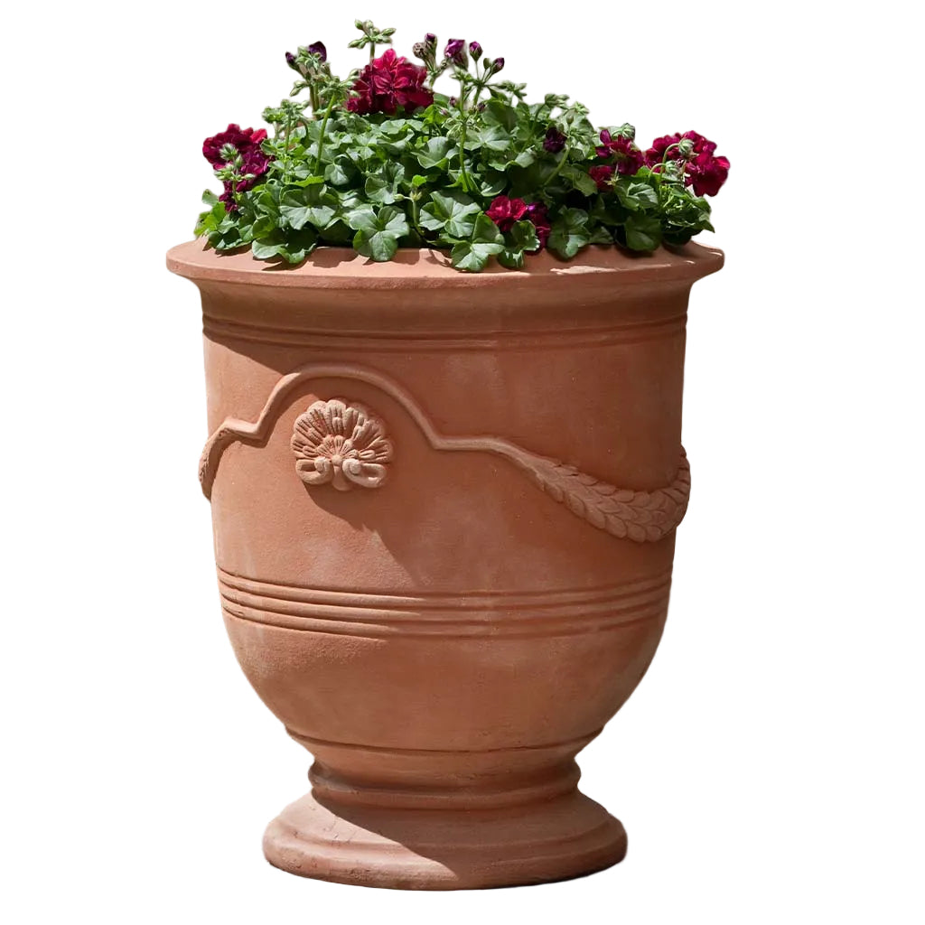 Coquille Anduze Urn Terra Rosa