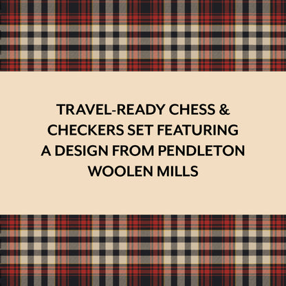Pendleton Red Black Check Pattern Chess & Checkers