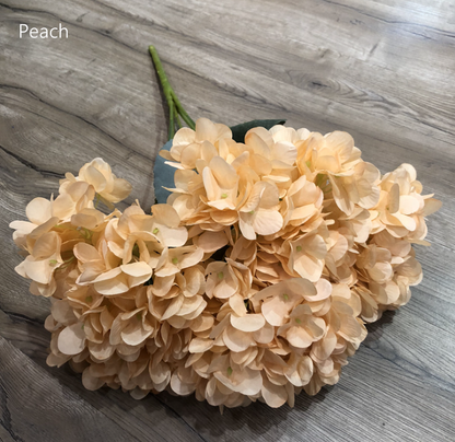 18" Super Soft Silk Hydrangea Artificial Flower YellowOrange