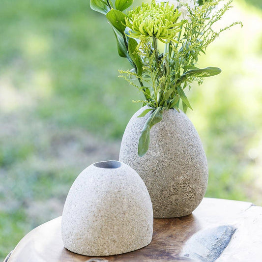 Natural River Stone Bud Vases