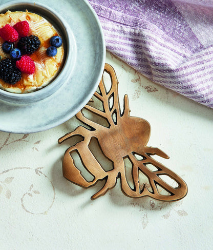 Bee Trivet Brass Aluminum