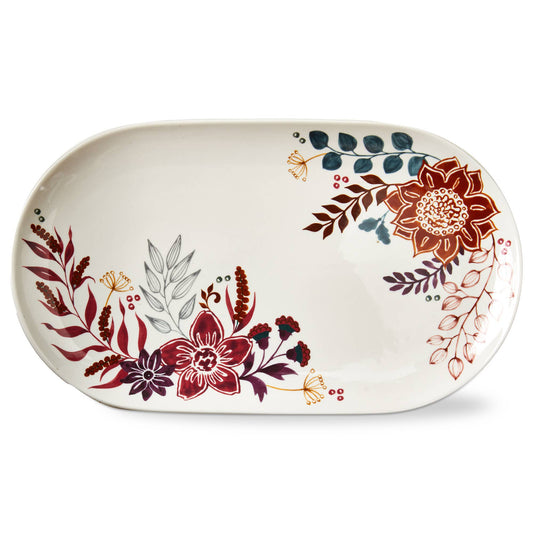 Autumn Bloom Platter Large Stoneware