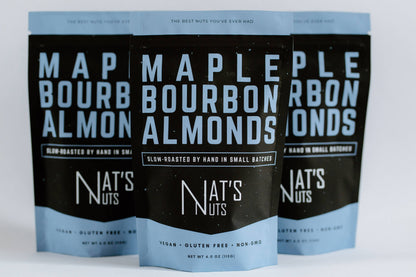 Maple Bourbon Almonds | 12-Count Gourmet Roasted Nuts