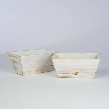 Rectangular Wood Plant