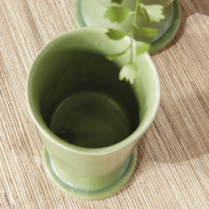 Kelcy Footed Cachepots, Green