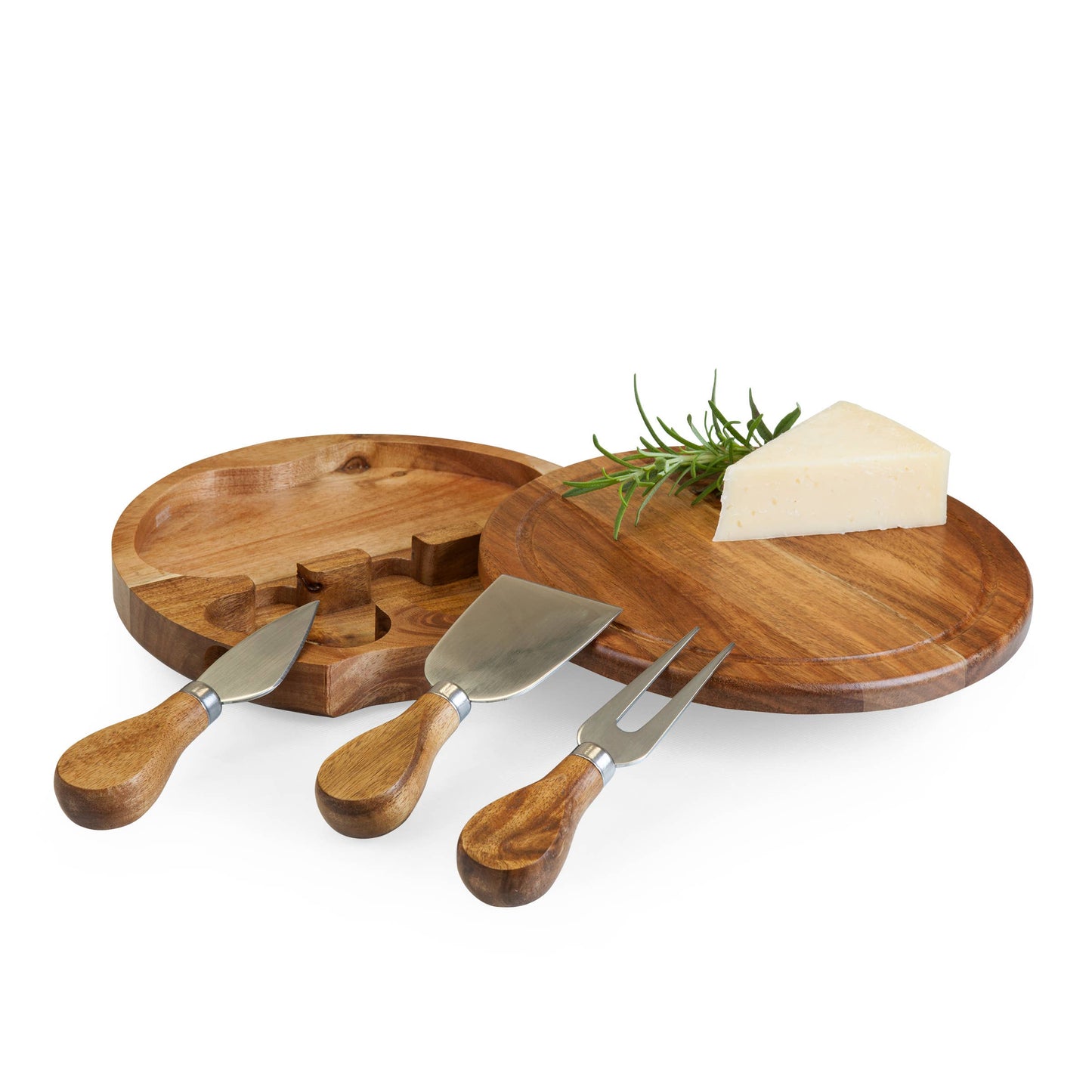 Acacia Brie Cheese Cutting Board & Tools