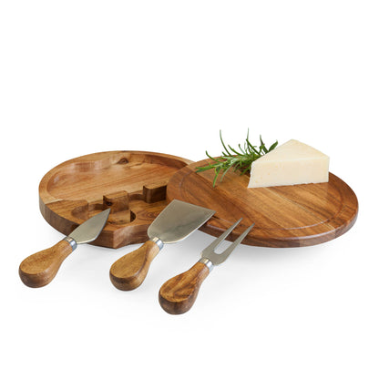Acacia Brie Cheese Cutting Board & Tools