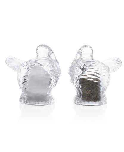 PAIR Harvest Turkey Crystal Salt & Pepper Shakers PAIR