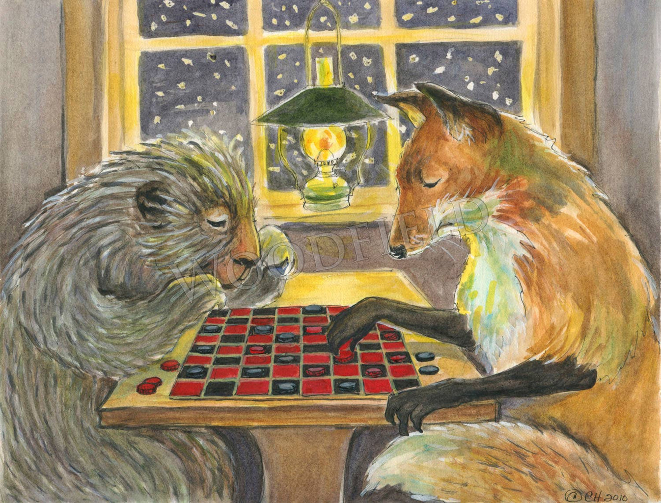 #748 - Playing Checkers Notecard – Mandy Spring Farm Nursery, Inc.