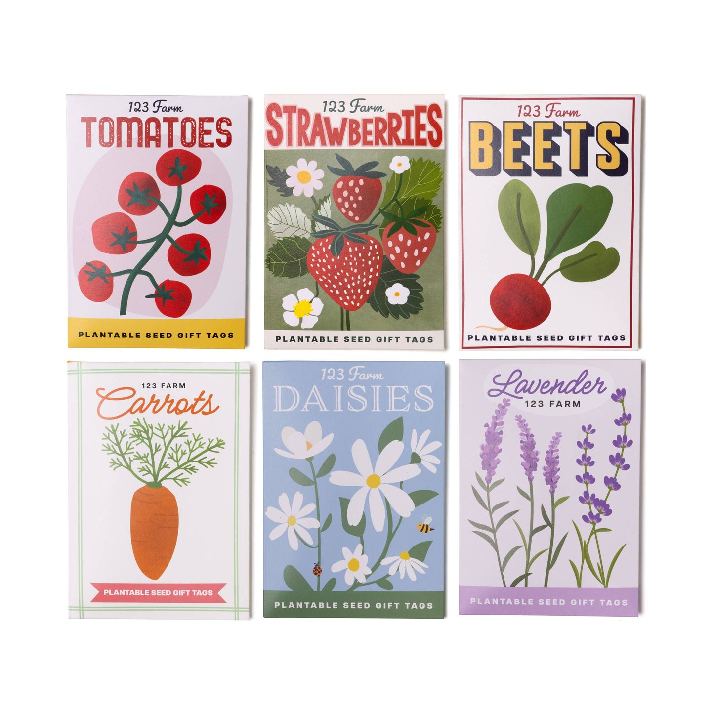 Plantable Seed Gift Tags - Vintage Seed Design, 5 Gift Tags