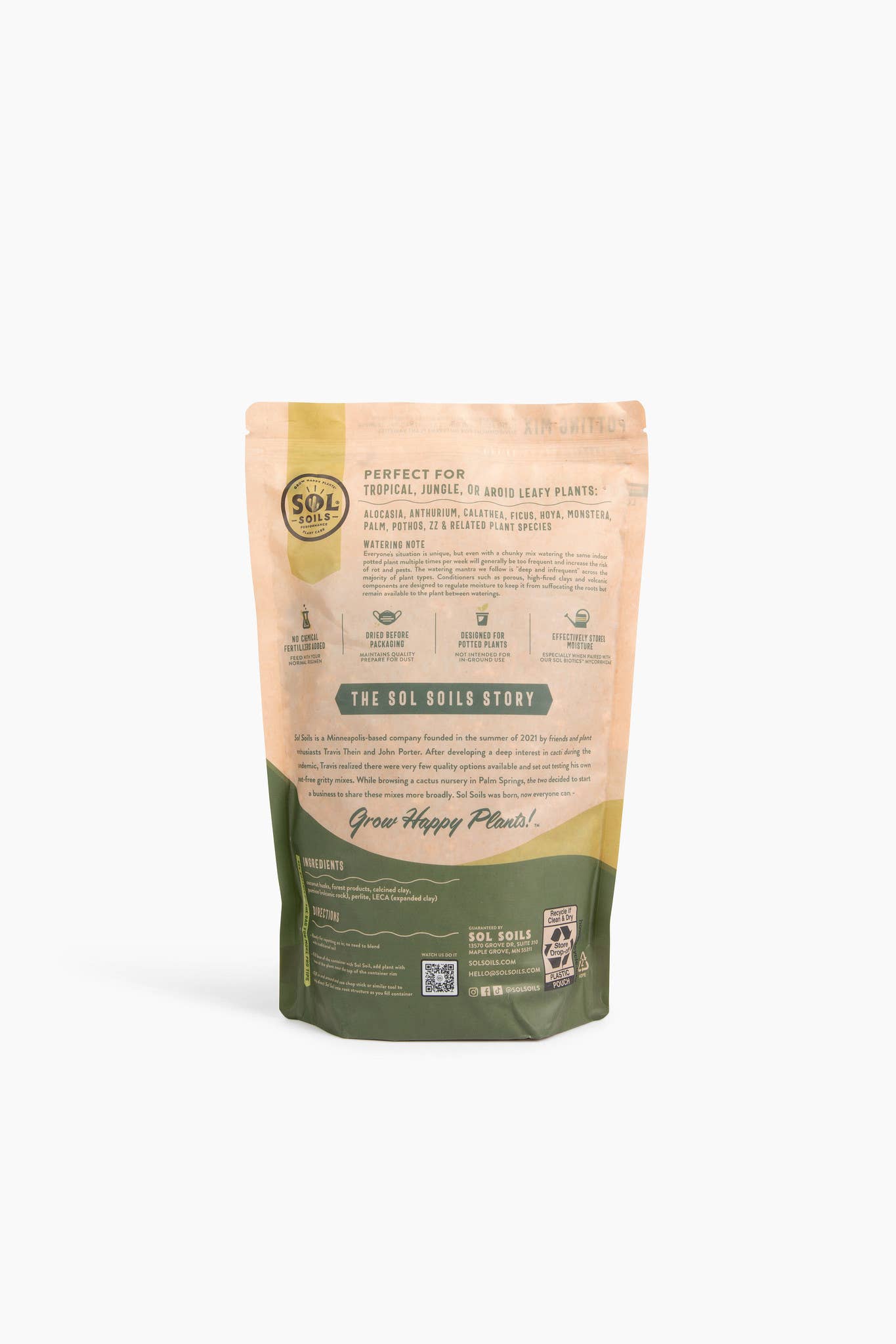 Soil (2Qt) Houseplant Chunky Mix (Aroid/Tropical Soilless)