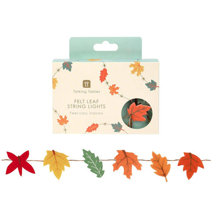 Fall Felt Leaf String Lights