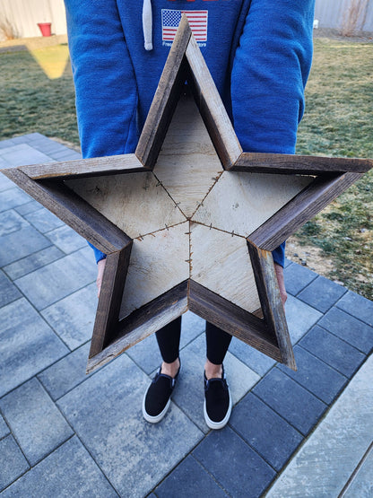 Rustic Star Reclaimed Wood Planter