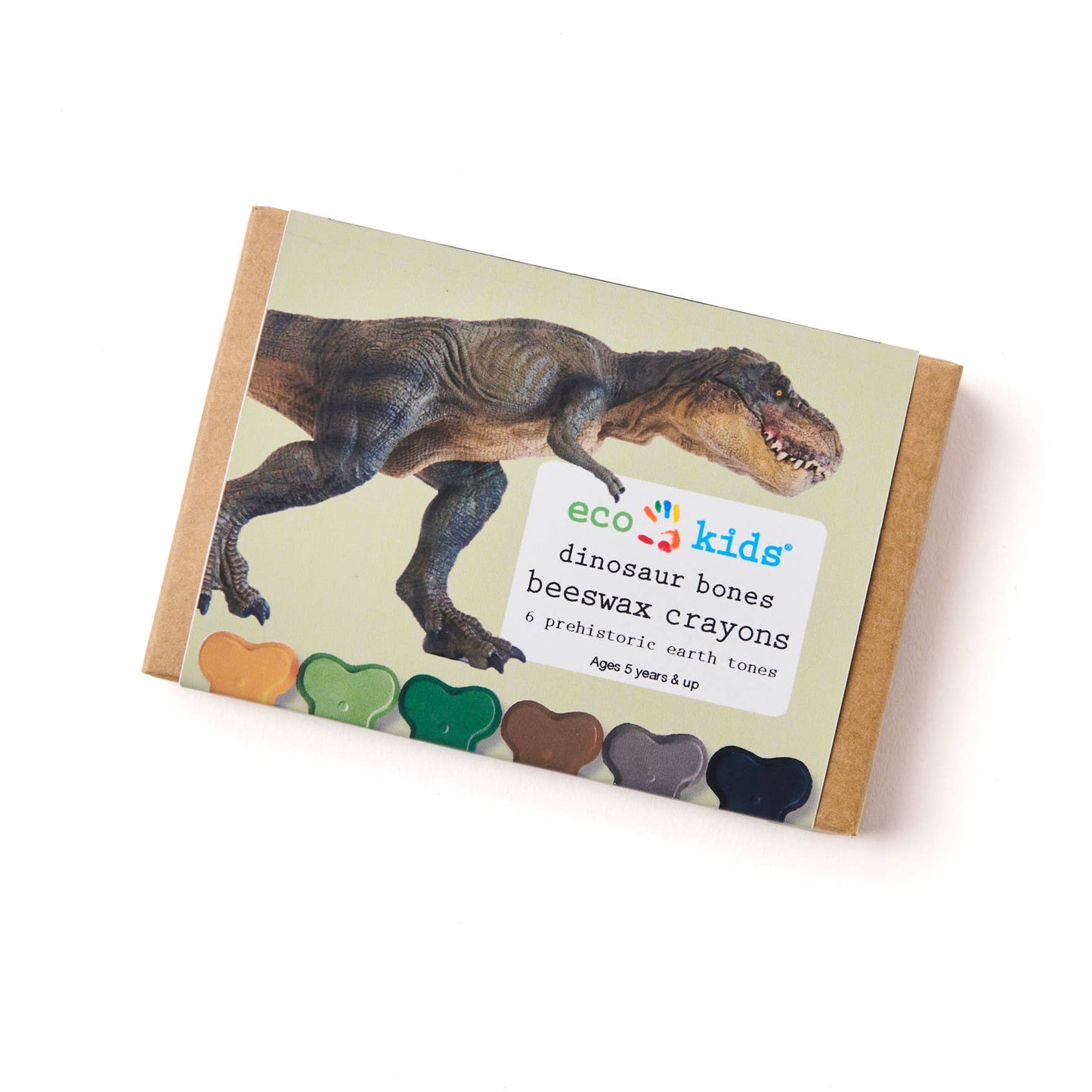 Beeswax Crayons - Dinosaur Bone - 6 Eco-Friendly Colors