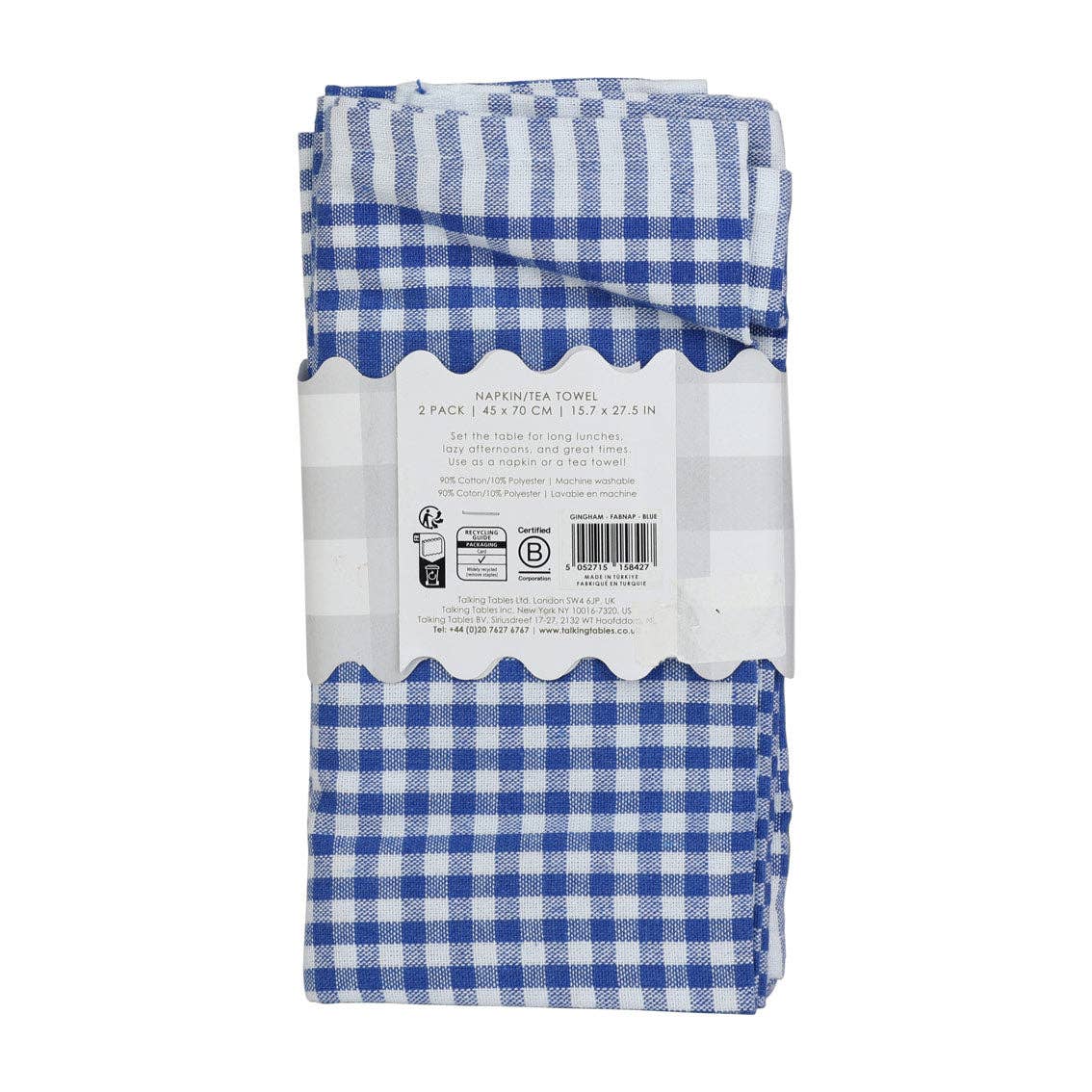 Blue Gingham Napkins