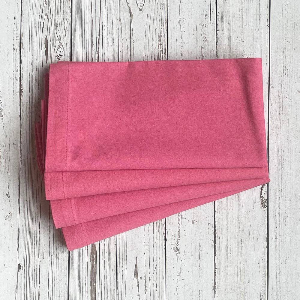 Solid Napkin Set of 4 Rosy