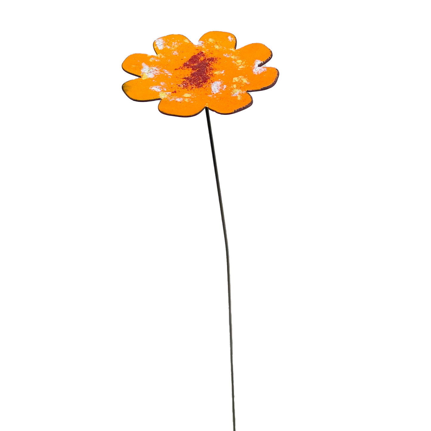 Large Copper Enamel Flowers