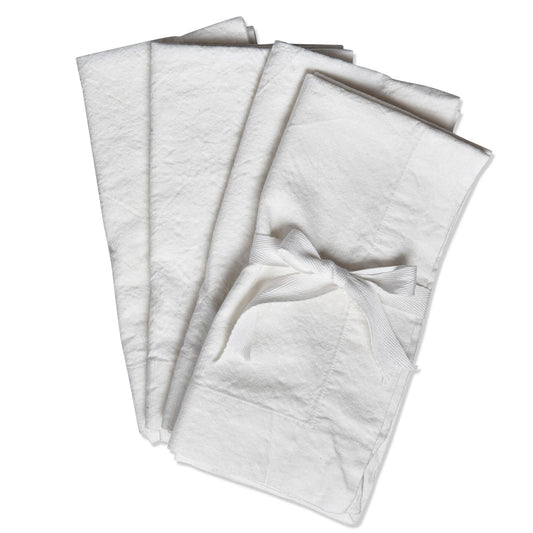 Threads Slub Napkin Set of 4 White Cotton