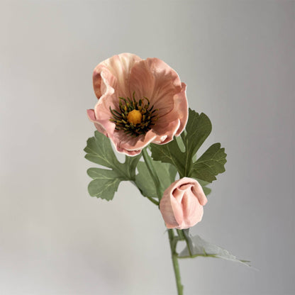 20''T PU Soft Touch Faux Anemone Flower, Sinlge Stem Anemone