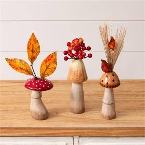 Mushroom Bud Vases