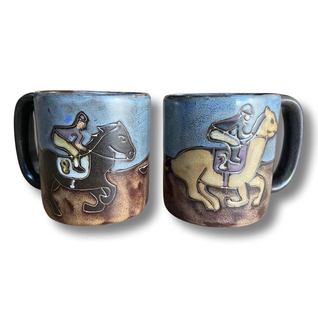 Mara Stoneware Race Horses