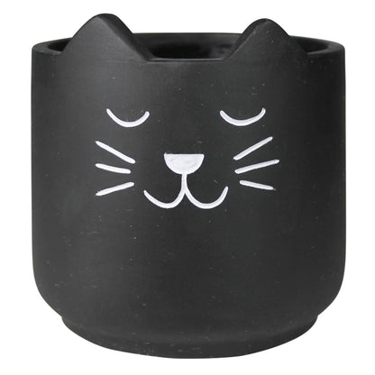 Cement Cat Cachepot-Small