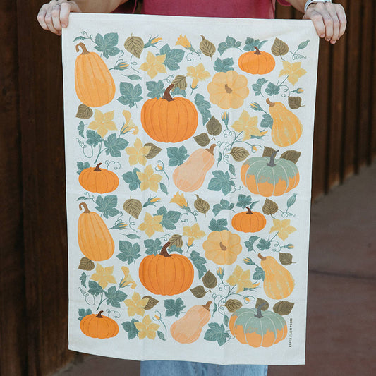 Pumpkin Patch Fall Tea Towel