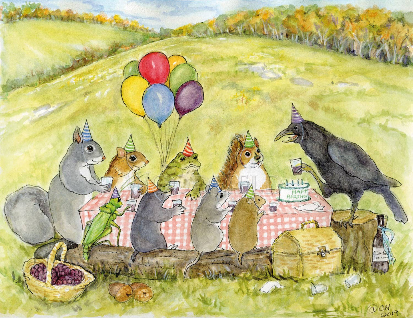 #509 - Crow's Toast Notecard