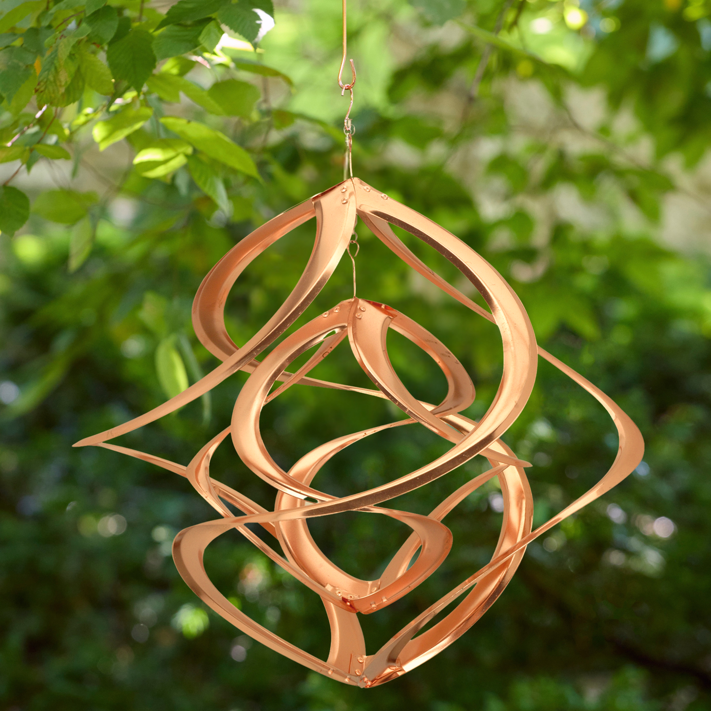 Copper Cosmix Double Helix Garden Spinner – 20”
