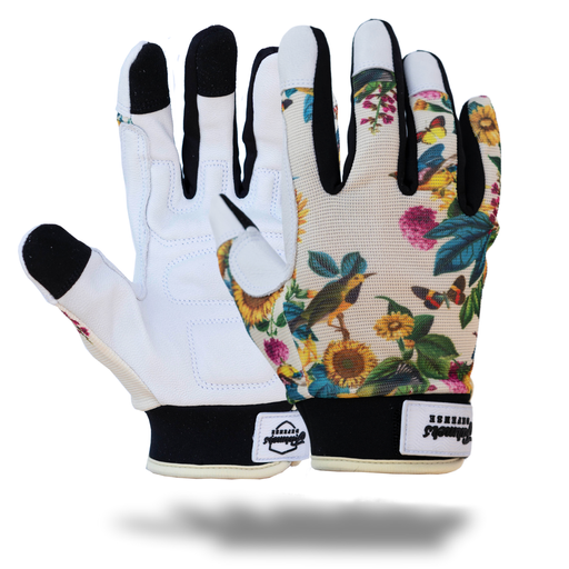 Garden Gloves - Leather - Garden Flower