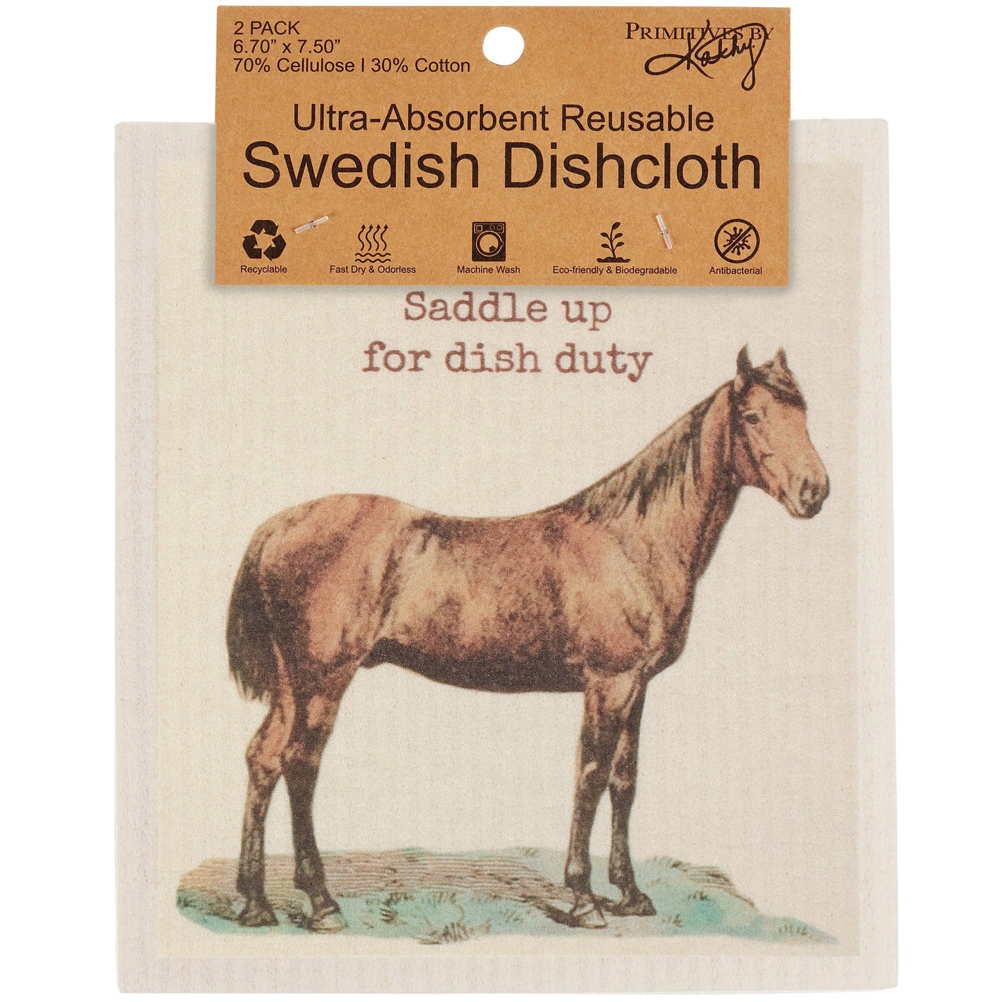 Saddle Up For Dish Duty Swedish Cloth Set
