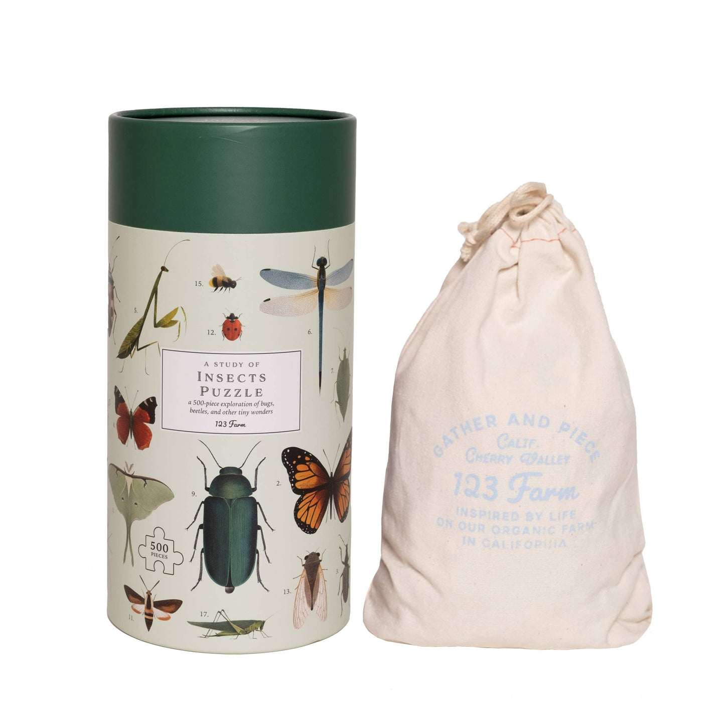 Insects Puzzle – 500 Pc Tube with Vintage Illustrations