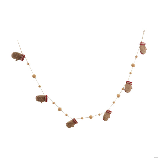 Felt Mitten Pom-Pom Garland