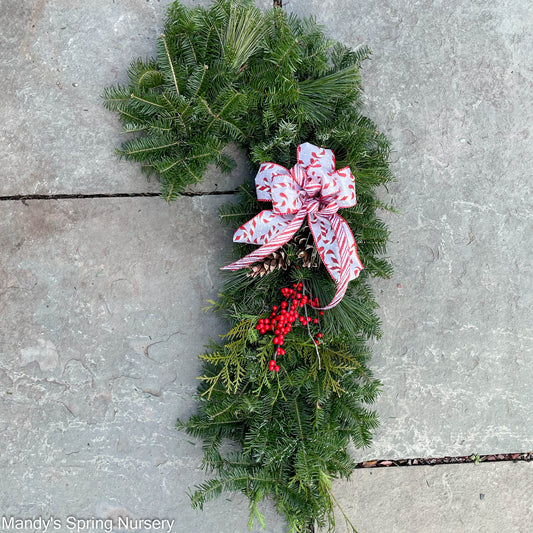 Mixed Greens Candy Cane