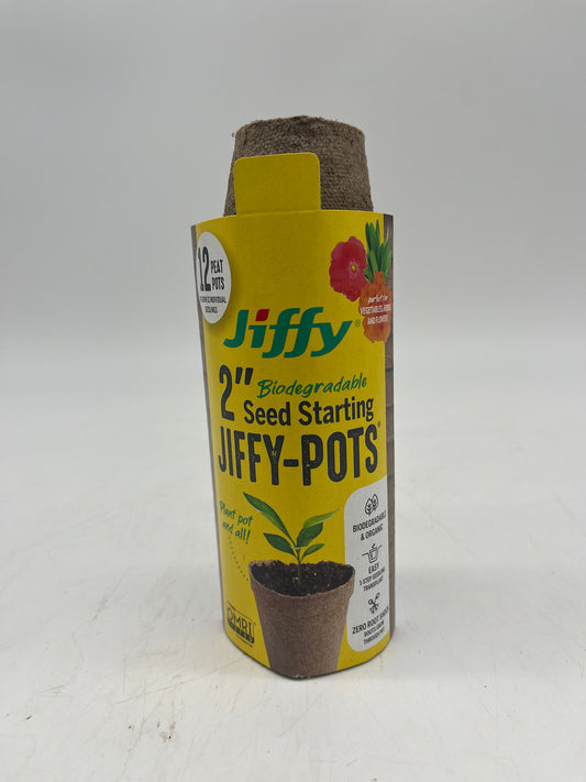Biodegradable Seed Staring Pots - 2” 12 Pack