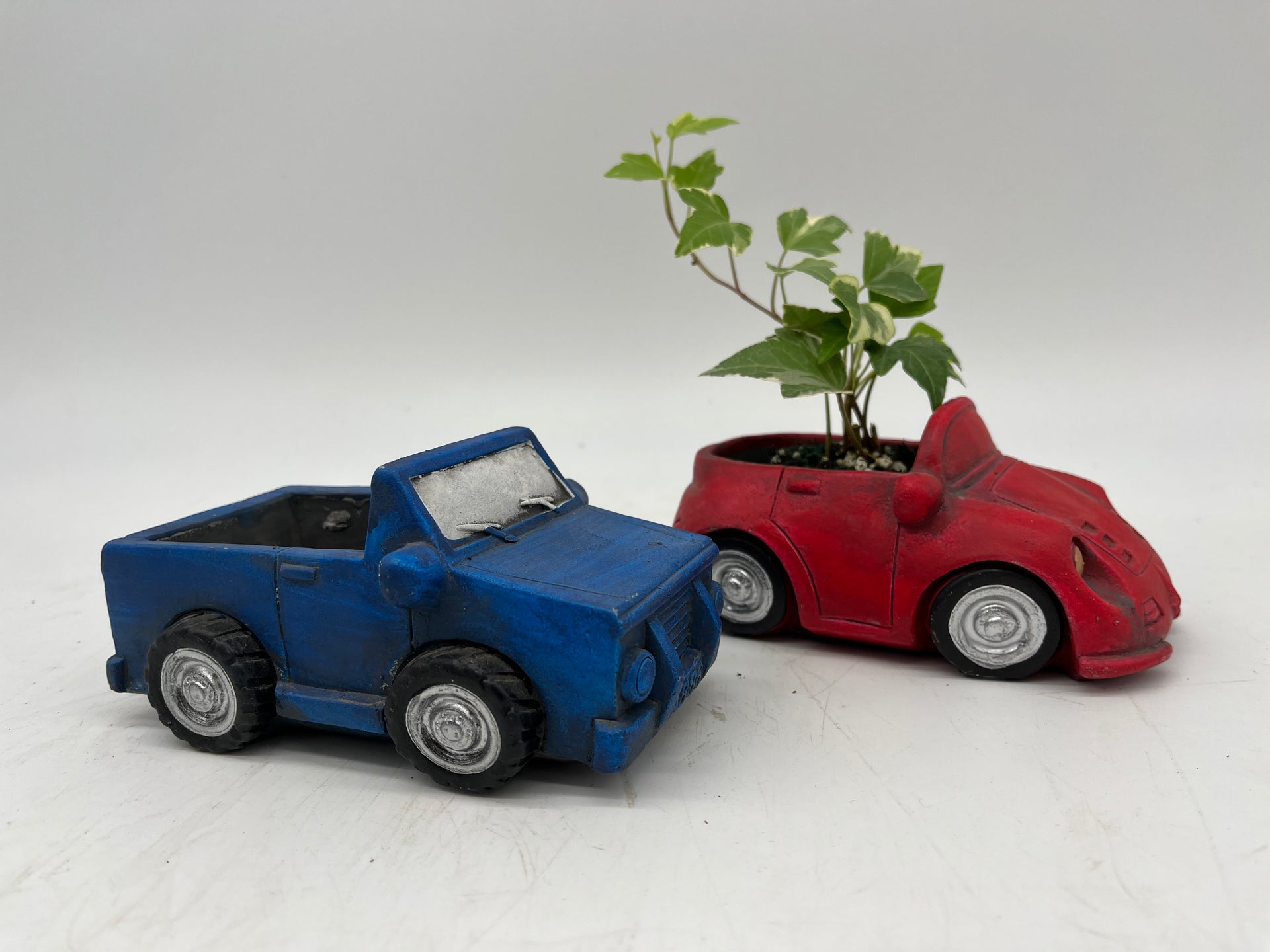 car plant pot Mini Car & Truck Planters Blue