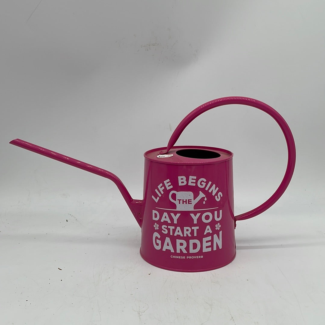 Panacea Tin Watering Can w Graphics
