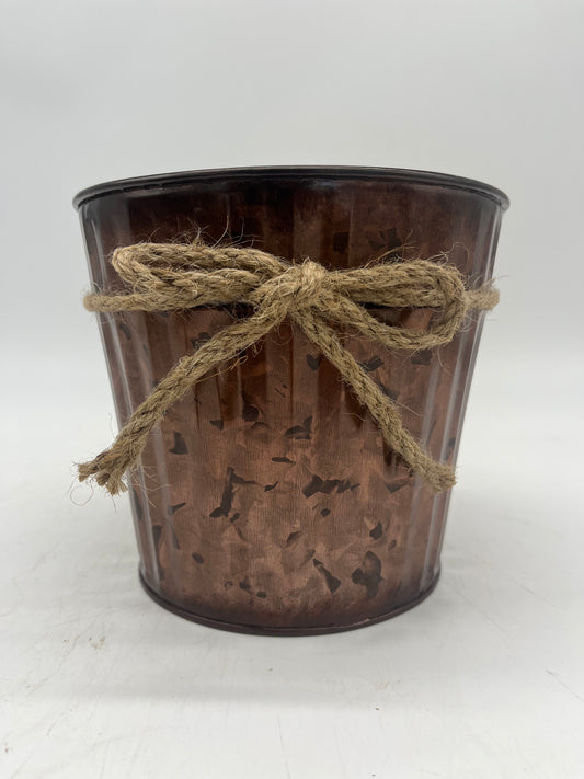 Tin Planter w/ Twine Bowl